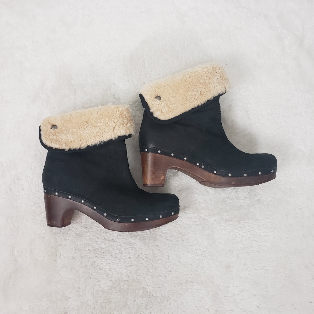 UGG Boots Carnegie Mid Calf Fold Down Shearling Lined Size 8